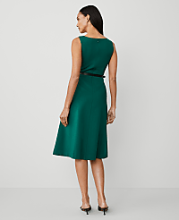 Petite Ponte Sleeveless Midi Dress carousel Product Image 2