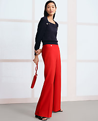 The Button Trim Sailor Wide-Leg Pant carousel Product Image 1