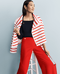 Petite Tweed Oversized Double Breasted Jacket carousel Product Image 1
