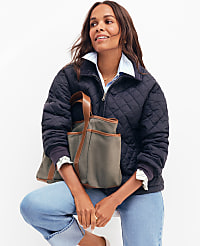 Petite Weekend Collection Quilted Bomber Jacket carousel Product Image 1