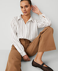 Weekend Collection Striped Drop Shoulder Shirt carousel Product Image 3