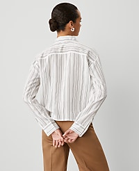 Weekend Collection Striped Drop Shoulder Shirt carousel Product Image 2