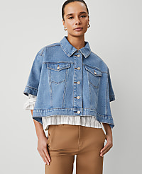 Weekend Collection Denim Poncho carousel Product Image 1