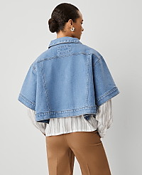 Weekend Collection Denim Poncho carousel Product Image 2