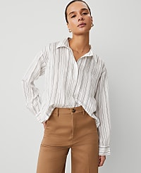 Weekend Collection Striped Drop Shoulder Shirt carousel Product Image 1