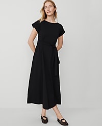 Petite Weekend Collection Belted Knit Midi Dress carousel Product Image 2