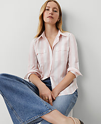 Weekend Collection Striped Pocket Blouse carousel Product Image 3