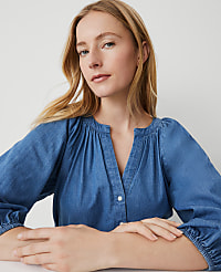 Weekend Collection Chambray Raglan Popover carousel Product Image 3