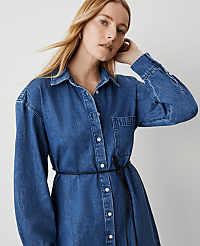 Denim Shirtdress carousel Product Image 4