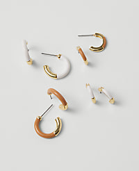 Enamel Mini Hoop Earring Set carousel Product Image 1