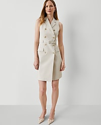 The Blazer Halter Dress in Stretch Cotton carousel Product Image 1