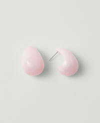 Stone Teardrop Hoop Earrings carousel Product Image 1