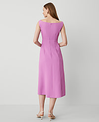 The Seamed Flare Dress in Fluid Crepe carousel Product Image 2