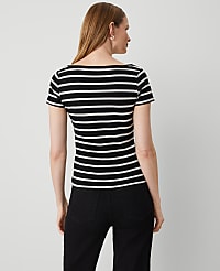 Striped Square Neck Tee carousel Product Image 2