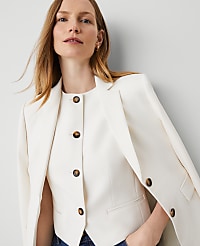 The Greenwich Blazer in Crinkle Crepe carousel Product Image 3