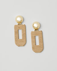 Straw-Wrapped Drop Earrings carousel Product Image 1
