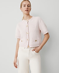 Petite Textured Sweater Jacket carousel Product Image 1