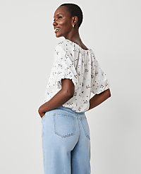 Petite Floral Bubble Hem Top carousel Product Image 2