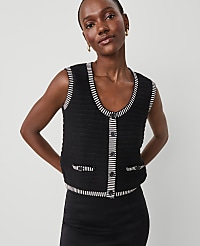 Geo Stitch Sweater Vest carousel Product Image 1