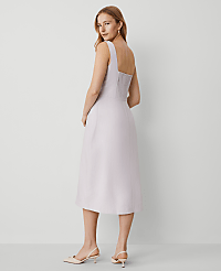 Square Neck Linen Blend Dress carousel Product Image 2