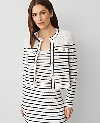 Textured Striped Pocket Cardigan carousel Product Image 1