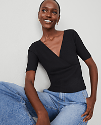 Petite Crossover Neck Top carousel Product Image 3
