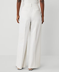 The Petite Pleated Wide-Leg Pant in Pinstripe carousel Product Image 3
