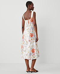 Petite Floral Linen Blend Dress carousel Product Image 3