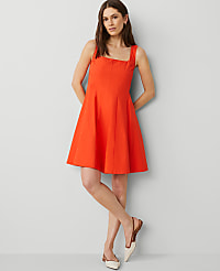 Square Neck Seamed Flare Dress carousel Product Image 1