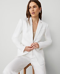 The One-Button Blazer in Linen Blend carousel Product Image 4