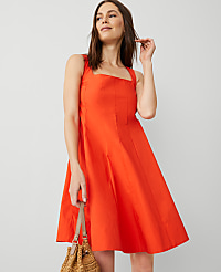 Square Neck Seamed Flare Dress carousel Product Image 3
