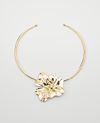Metal Flower Statement Necklace carousel Product Image 1