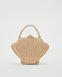Wicker Shell Clutch Bag carousel Product Image 1
