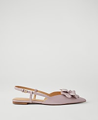 Flower Nip Toe Leather Slingback Flats carousel Product Image 1