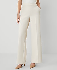The Side Zip Wide-Leg Pant in Fluid Crepe carousel Product Image 2