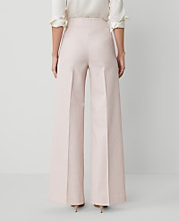 The Petite Button Trim Sailor Wide-Leg Pant in Houndstooth carousel Product Image 3