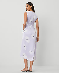 Petite Floral Ruched Flare Dress carousel Product Image 2