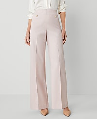 The Button Trim Sailor Wide-Leg Pant in Houndstooth carousel Product Image 2