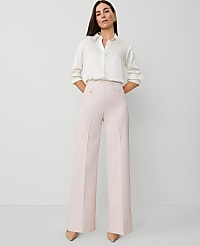 The Button Trim Sailor Wide-Leg Pant in Houndstooth carousel Product Image 1