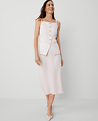 Sateen Column Midi Skirt carousel Product Image 2