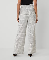 The Belted Pleated Wide-Leg Pant in Plaid carousel Product Image 3