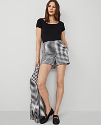 The Side-Zip Short in Gingham carousel Product Image 2