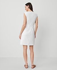 The Belted Shift Dress in Linen Blend carousel Product Image 2
