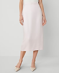 Sateen Column Midi Skirt carousel Product Image 3