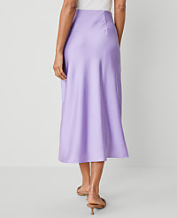 Satin Bias Midi Slip Skirt carousel Product Image 3