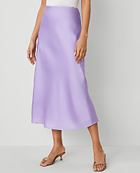 Satin Bias Midi Slip Skirt carousel Product Image 2