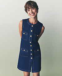 Petite Denim Sheath Dress carousel Product Image 1