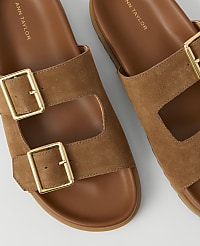 Weekend Collection Double Buckle Suede Sport Sandals carousel Product Image 2