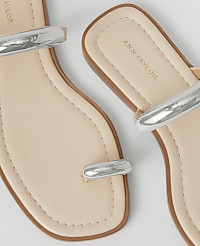 Embellished Toe Ring Leather Sandals carousel Product Image 2