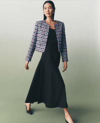 Petite Poplin Gored Midi Skirt carousel Product Image 1